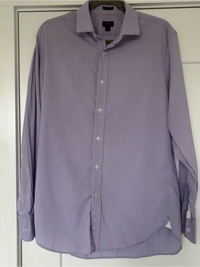 J. Crew Men's Lavender Dress Shirt - Classic Button-Up